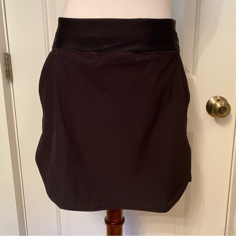 LANDS’ END SKORT SHORTS BLACK STRETCH POCKETS MINI SKIRT ACTIVE SIZE 6P PETITE